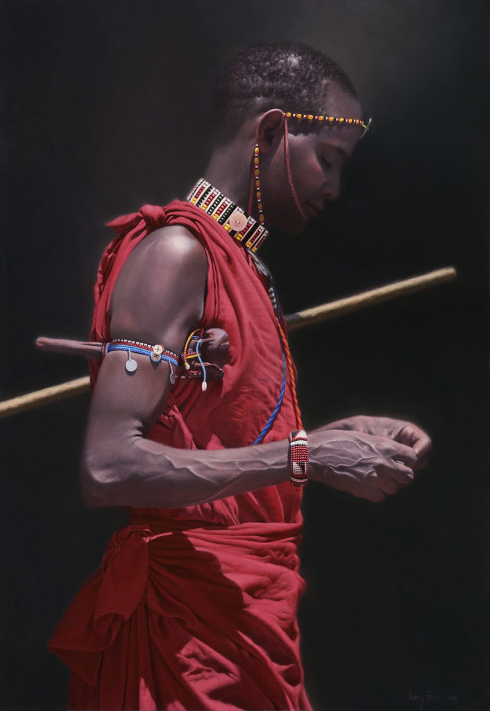 SOLD • Holding All He Needs • 2008 • 28.5 x 20 • Oil on linen