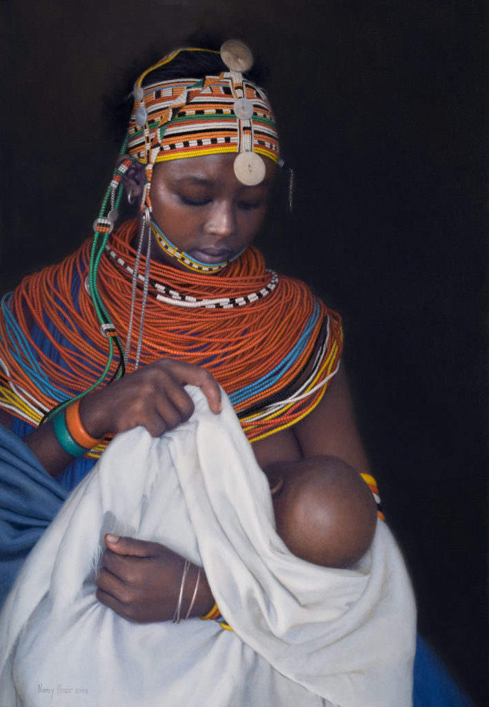 Tender Refrain/First Born • 2010 • 26 x 18 • Oil on Linen • Available Tilting at Windmills Gallery 